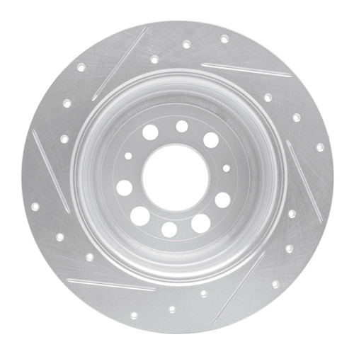 R1 67-74 Volvo 164 Rear Right Drilled & Slotted Silver Brake Rotor