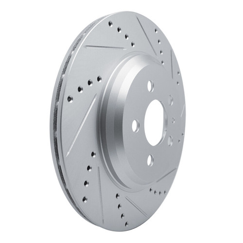 R1 17-25 Tesla Model 3 Rear Right Drilled & Slotted Silver Brake Rotor