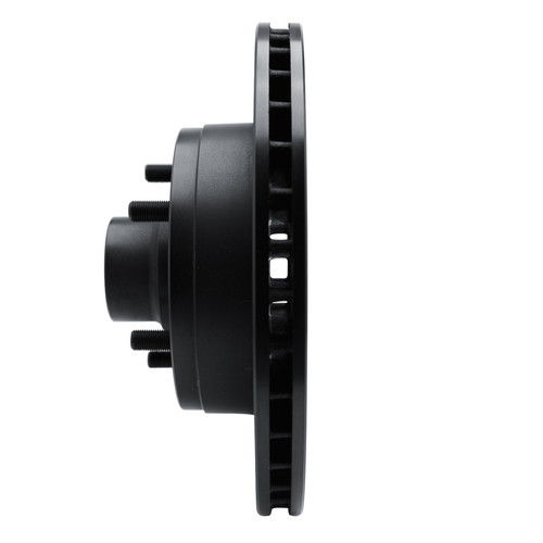 R1 90-90 Cadillac BROUGHAM Front Right Drilled & Slotted Black Brake Rotor