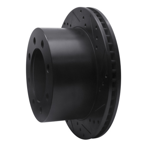 R1 00-02 Dodge Ram 4000 (Mexico) Rear Right Drilled & Slotted Black Brake Rotor