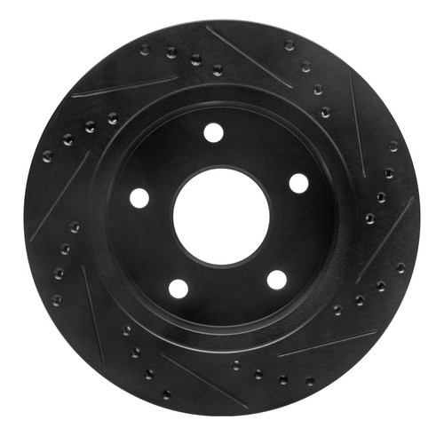 R1 00-02 Dodge Ramcharger (Mexico) Front Left Drilled & Slotted Black Brake Rotor