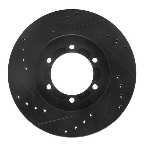 R1 86-06 Chevrolet Luv Pickup (Mexico) Front Right Drilled & Slotted Black Brake Rotor