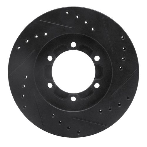 R1 86-06 Chevrolet Luv Pickup (Mexico) Front Left Drilled & Slotted Black Brake Rotor