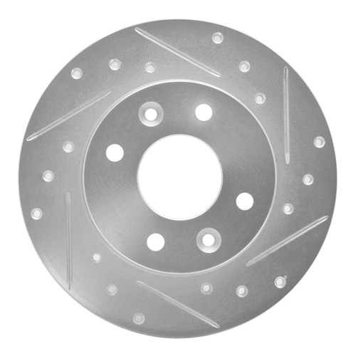 R1 81-83 Renault Fuego Front Right Drilled & Slotted Silver Brake Rotor