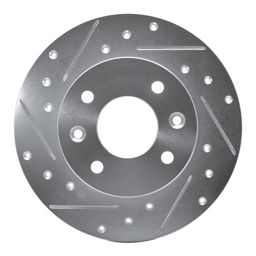 R1 81-83 Renault R18I Front Left Drilled & Slotted Silver Brake Rotor