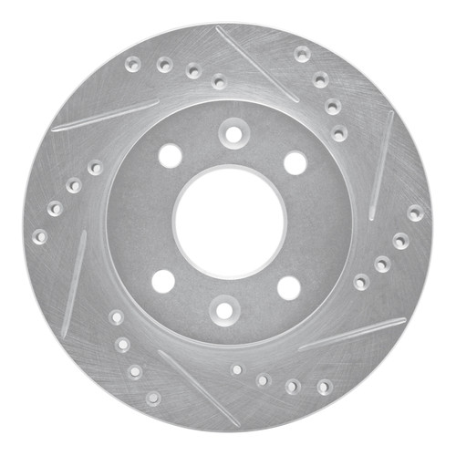 R1 83-85 Renault R18I Front Right Drilled & Slotted Silver Brake Rotor