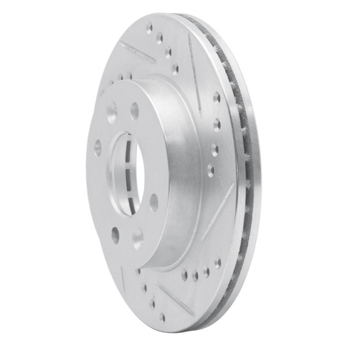 R1 83-85 Renault R18I Front Right Drilled & Slotted Silver Brake Rotor