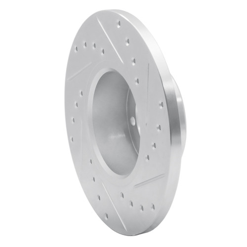 R1 74-79 Lotus Eclat Front Left Drilled & Slotted Silver Brake Rotor