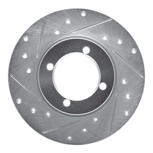 R1 67-74 Opel Manta Front Left Drilled & Slotted Silver Brake Rotor
