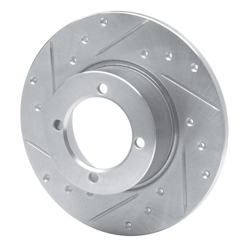 R1 67-74 Opel Manta Front Left Drilled & Slotted Silver Brake Rotor