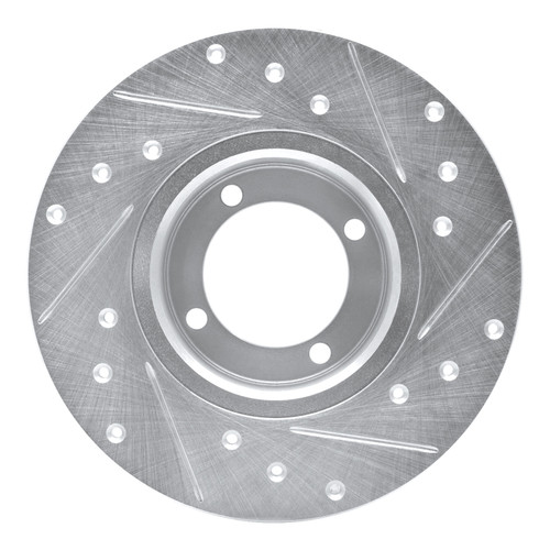 R1 67-74 Opel Manta Front Left Drilled & Slotted Silver Brake Rotor