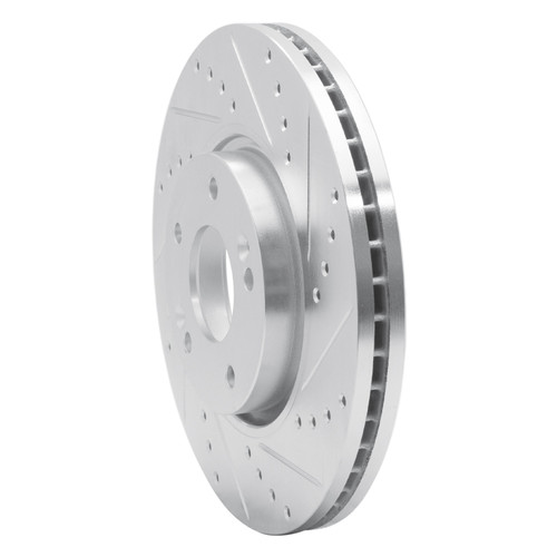 R1 12-16 Kia SportAGE (USA/Canada) Front Right Drilled & Slotted Silver Brake Rotor