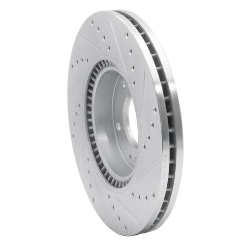 R1 12-16 Kia SportAGE (USA/Canada) Front Left Drilled & Slotted Silver Brake Rotor