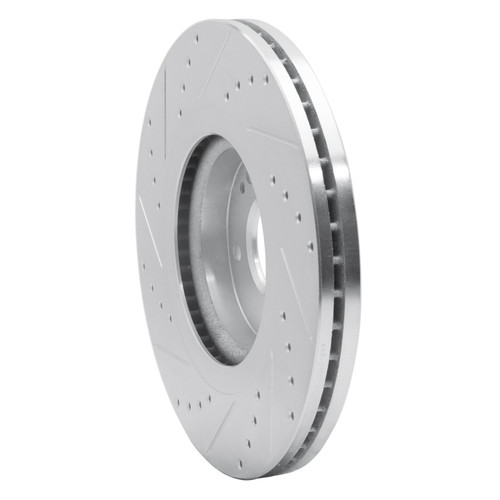 R1 15-21 Kia SEDONA Front Right Drilled & Slotted Silver Brake Rotor