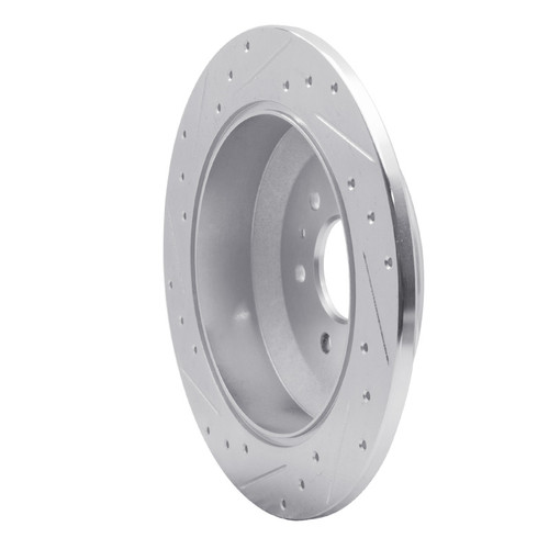 R1 09-10 Kia BORREGO Rear Right Drilled & Slotted Silver Brake Rotor