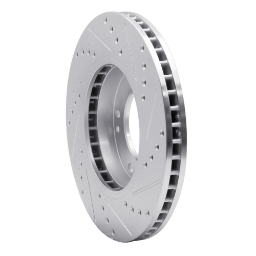 R1 03-06 Kia SORENTO Front Left Drilled & Slotted Silver Brake Rotor