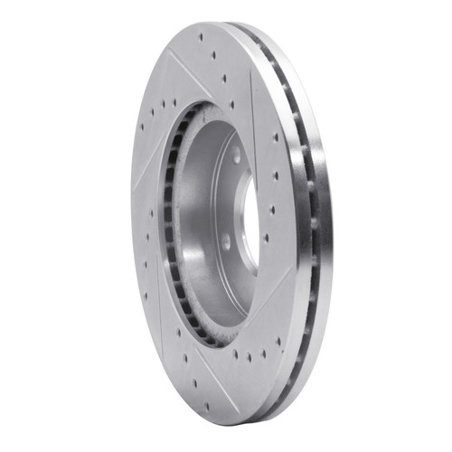 R1 02-02 Kia SEDONA Front Left Drilled & Slotted Silver Brake Rotor