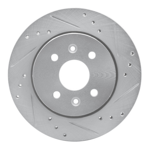 R1 01-03 Kia SPECTRA Front Right Drilled & Slotted Silver Brake Rotor