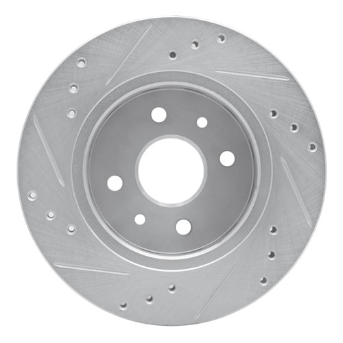 R1 01-03 Kia SPECTRA Front Right Drilled & Slotted Silver Brake Rotor