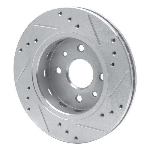 R1 01-03 Kia SEPHIA Front Left Drilled & Slotted Silver Brake Rotor