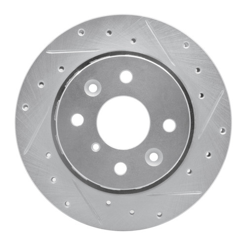 R1 94-00 Kia SPECTRA Front Right Drilled & Slotted Silver Brake Rotor EDZ-21001R