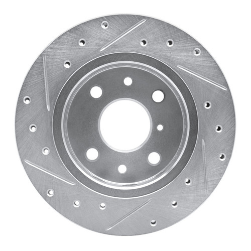 R1 94-00 Kia SPECTRA Front Right Drilled & Slotted Silver Brake Rotor EDZ-21001R