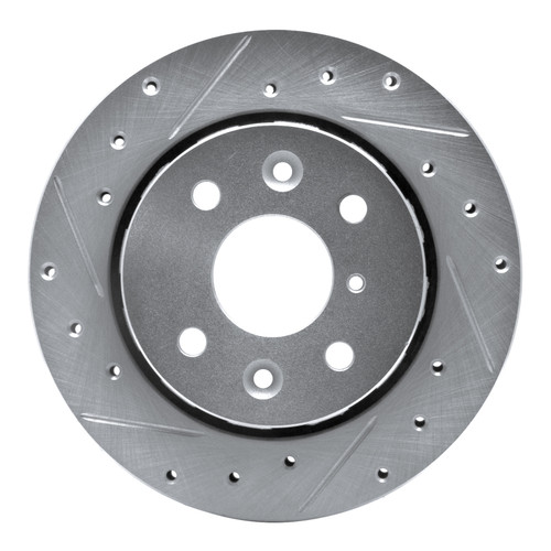 R1 94-00 Kia SPECTRA Front Left Drilled & Slotted Silver Brake Rotor EDZ-21001L