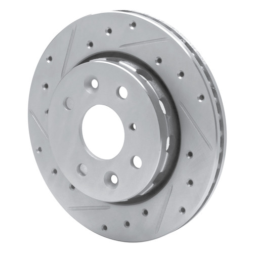 R1 94-00 Kia SPECTRA Front Left Drilled & Slotted Silver Brake Rotor EDZ-21001L