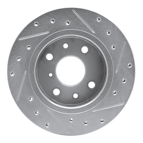 R1 94-00 Kia SPECTRA Front Left Drilled & Slotted Silver Brake Rotor EDZ-21001L
