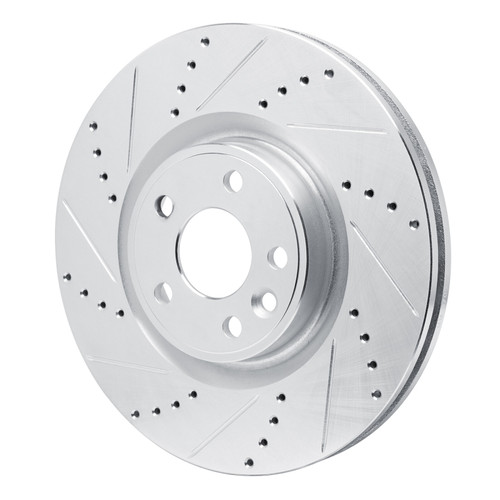 R1 20-20 Jaguar F-Pace Front Left Drilled & Slotted Silver Brake Rotor