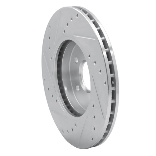 R1 01-08 Ford Mondeo (Mexico) Front Right Drilled & Slotted Silver Brake Rotor