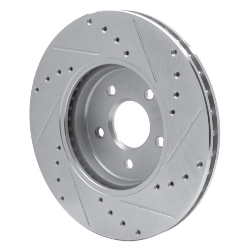 R1 01-08 Ford Mondeo (Mexico) Front Left Drilled & Slotted Silver Brake Rotor