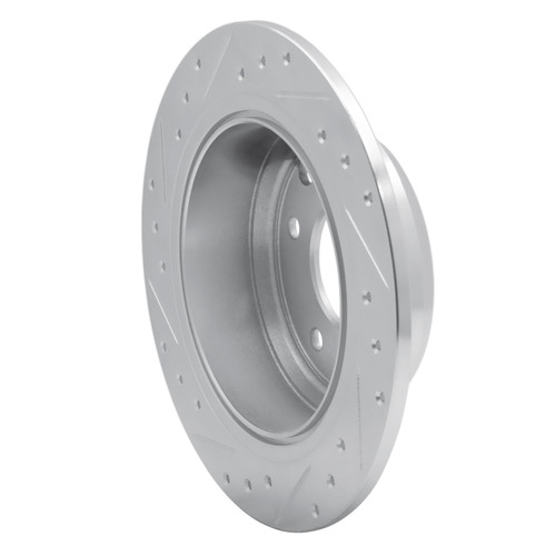 R1 90-95 Jaguar XJ12 Rear Right Drilled & Slotted Silver Brake Rotor