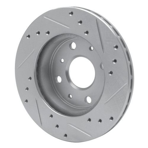 R1 88-92 Daihatsu CHARADE Front Left Drilled & Slotted Silver Brake Rotor