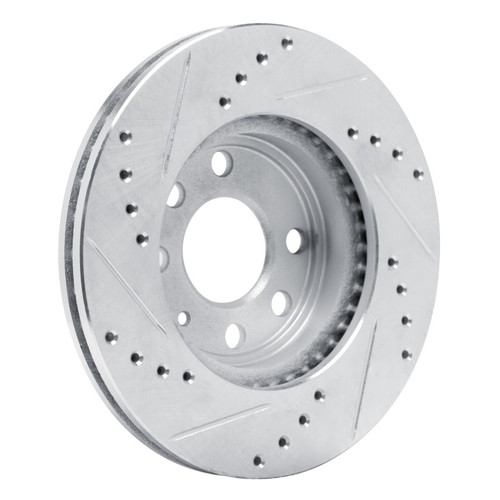 R1 99-99 Daewoo Nubira Front Left Drilled & Slotted Silver Brake Rotor