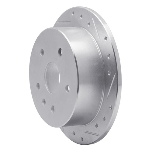 R1 99-02 Daewoo Leganza Rear Right Drilled & Slotted Silver Brake Rotor