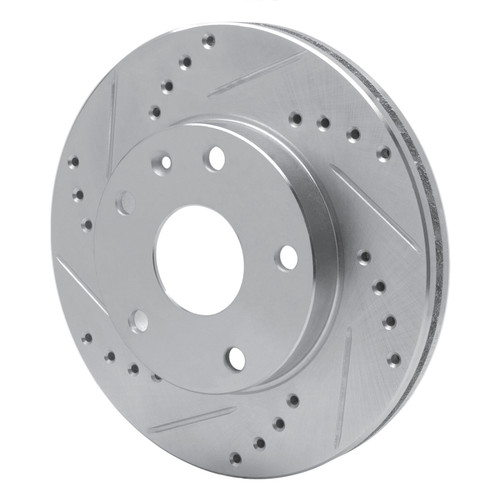 R1 99-02 Daewoo Leganza Front Left Drilled & Slotted Silver Brake Rotor