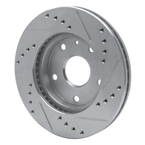 R1 99-02 Daewoo Leganza Front Left Drilled & Slotted Silver Brake Rotor