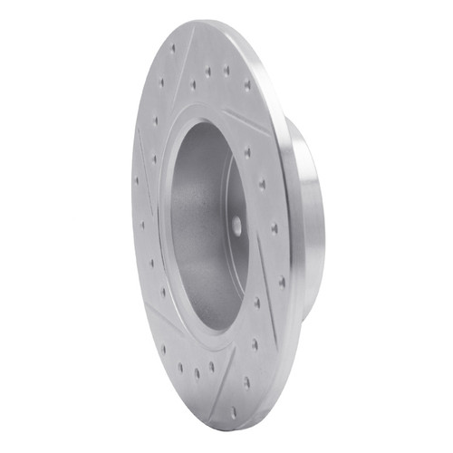 R1 91-95 Alfa Romeo 164 Rear Right Drilled & Slotted Silver Brake Rotor