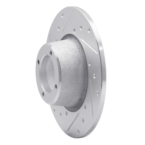 R1 75-80 Triumph TR7 Front Left Drilled & Slotted Silver Brake Rotor