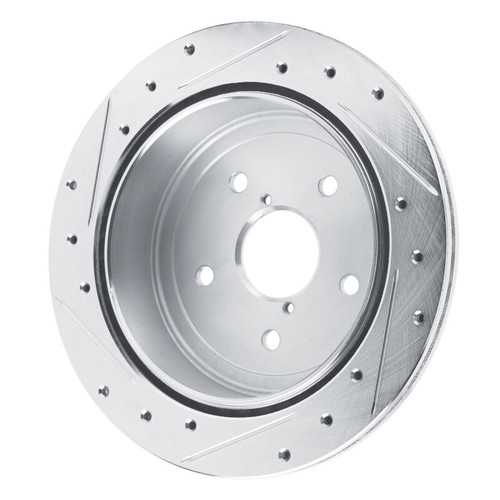 R1 22-25 Subaru WRX Rear Right Drilled & Slotted Silver Brake Rotor