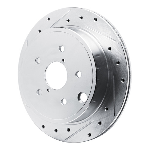 R1 22-25 Subaru WRX Rear Left Drilled & Slotted Silver Brake Rotor