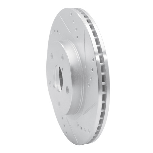 R1 19-24 Subaru Forester Front Right Drilled & Slotted Silver Brake Rotor