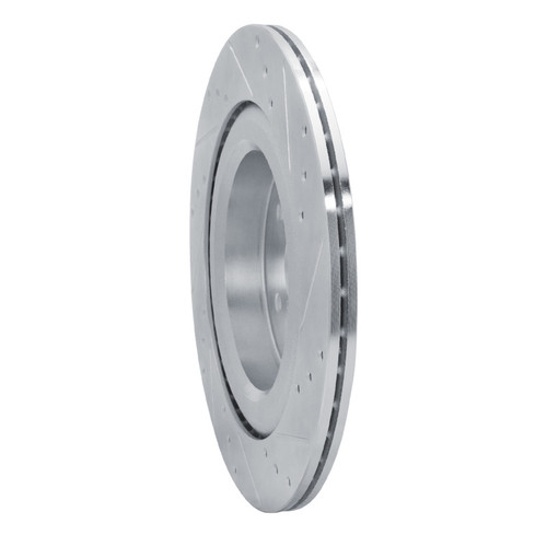 R1 19-25 Subaru ASCENT Rear Left Drilled & Slotted Silver Brake Rotor