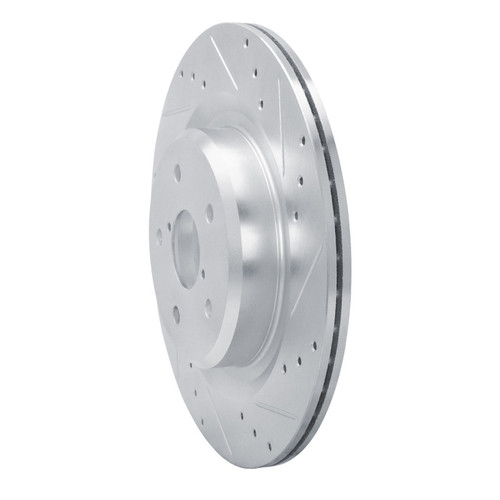 R1 19-25 Subaru ASCENT Rear Right Drilled & Slotted Silver Brake Rotor