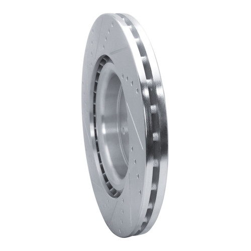 R1 18-25 Subaru WRX Front Right Drilled & Slotted Silver Brake Rotor