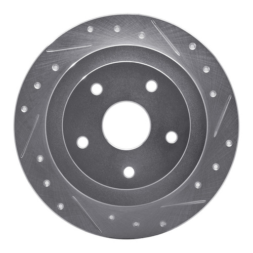 R1 92-97 Subaru SVX Rear Right Drilled & Slotted Silver Brake Rotor