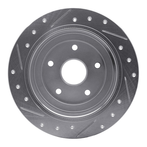 R1 92-97 Subaru SVX Rear Right Drilled & Slotted Silver Brake Rotor
