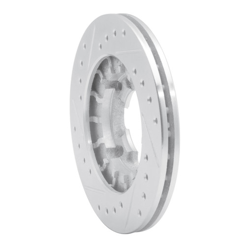 R1 87-94 Subaru Justy Front Right Drilled & Slotted Silver Brake Rotor