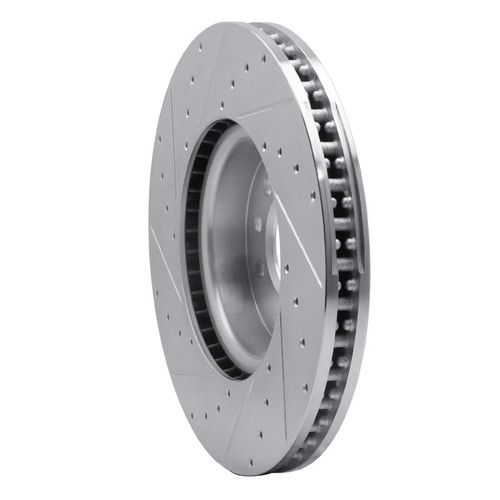 R1 18-20 Land Rover Range Rover Sport Front Right Drilled & Slotted Silver Brake Rotor